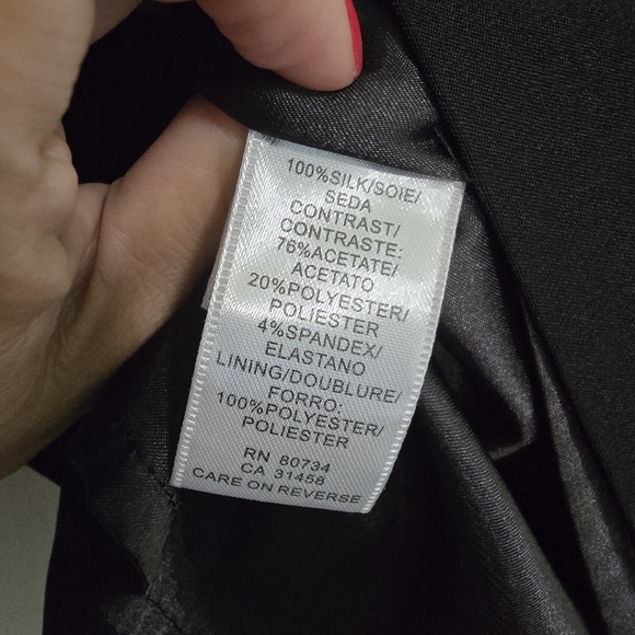 BCBG Maxazria Colorblocked Two-Fer Charmuese in black and white Dress - Picture 11 of 14